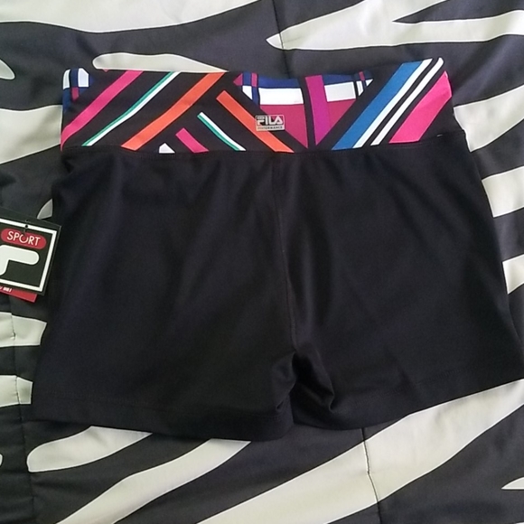 Fila sport athletic gym yoga bike shorts activewear sportswear workout running - Picture 2 of 3